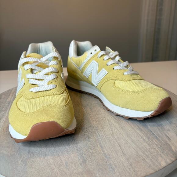 New Balance Shoes - New Balance 574 Women's Lemon Yellow Haze Sneakers Shoes Style WL574PK2 Size 8